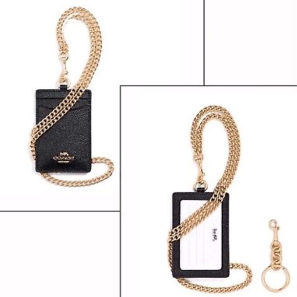 Coach NWT Black Lanyard Card Holder in Gift Box 🎁 - Picture 5 of 8